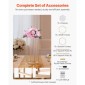 VEVOR Wedding Flower Stand, 10PCS 23,62 ιντσών Στάντ λουλουδιών, Floral Stand με ακρυλικό Laminate, Εξαγωνική κυβική φλοράλ επίστρωση για γάμο, πάρτι, γενέθλια, σπίτι, γαλλικά χρυσά stand