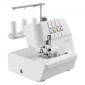 Ραπτομηχανή VEVOR Serger Overlock, 1250 βελονιές ανά λεπτό, ικανότητα κλωστών 2-3-4, ρυθμιζόμενη διαφορική τροφοδοσία 0,7-2, με ελεύθερο βραχίονα και φως LED, ραπτομηχανή για διάφορα υφάσματα, λευκό