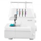 Ραπτομηχανή VEVOR Serger Overlock, 1250 βελονιές ανά λεπτό, ικανότητα κλωστών 2-3-4, ρυθμιζόμενη διαφορική τροφοδοσία 0,7-2, με ελεύθερο βραχίονα και φως LED, ραπτομηχανή για διάφορα υφάσματα, λευκό