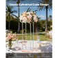 VEVOR Wedding Flower Stand, 10PCS 50cm Column Flower Stand, Floral Stand με Ακρυλικό Laminate, Κυλινδρικό Κυβικό Floral Βάση για Γάμο, Πάρτυ, Γενέθλια, Σπίτι, Βάσεις Κεντρικής