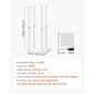 VEVOR Wedding Flower Stand, 10PCS 50cm Column Flower Stand, Floral Stand με Ακρυλικό Laminate, Κυλινδρικό Κυβικό Floral Βάση για Γάμο, Πάρτυ, Γενέθλια, Σπίτι, Βάσεις Κεντρικής