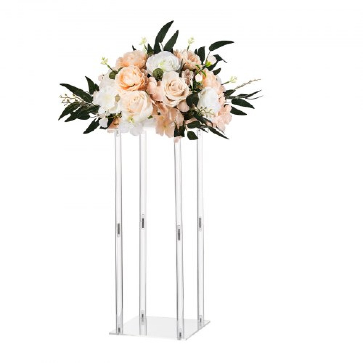 VEVOR Wedding Flower Stand, 10PCS 50cm Column Flower Stand, Floral Stand με Ακρυλικό Laminate, Κυλινδρικό Κυβικό Floral Βάση για Γάμο, Πάρτυ, Γενέθλια, Σπίτι, Βάσεις Κεντρικής