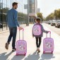 Σετ Παιδικών αποσκευών VEVOR, 2 τεμαχίων, 45,7 εκ. Βαλίτσα με σκληρό τροχό με σακίδιο πλάτης, Unicorn Kids carry on bagage, δώρο γενεθλίων για κορίτσια και αγόρια, εγκεκριμένη αεροπορική εταιρεία