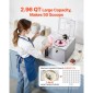 Εμπορική σκληρή παγωτομηχανή VEVOR, 500W 5L ανά ώρα, παγωτομηχανή Gelato Hard Serve με κύλινδρο 2,8L 304 από ανοξείδωτο χάλυβα, Πάνελ LED Auto Clean Υψηλή παραγωγικότητα για εστιατόρια με σνακ μπαρ