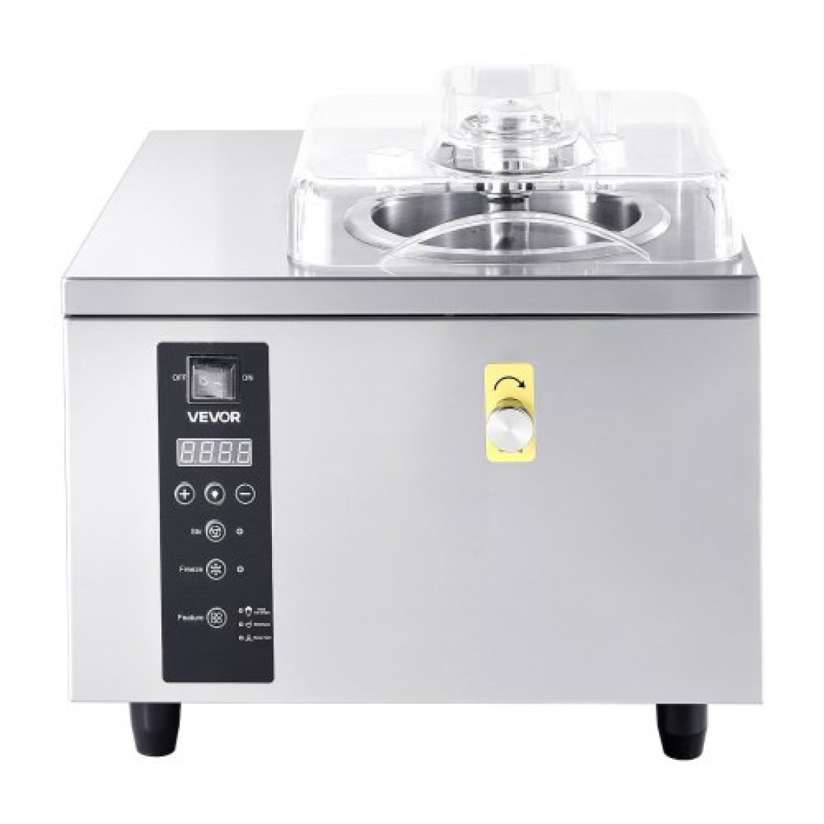 Εμπορική σκληρή παγωτομηχανή VEVOR, 500W 5L ανά ώρα, παγωτομηχανή Gelato Hard Serve με κύλινδρο 2,8L 304 από ανοξείδωτο χάλυβα, Πάνελ LED Auto Clean Υψηλή παραγωγικότητα για εστιατόρια με σνακ μπαρ