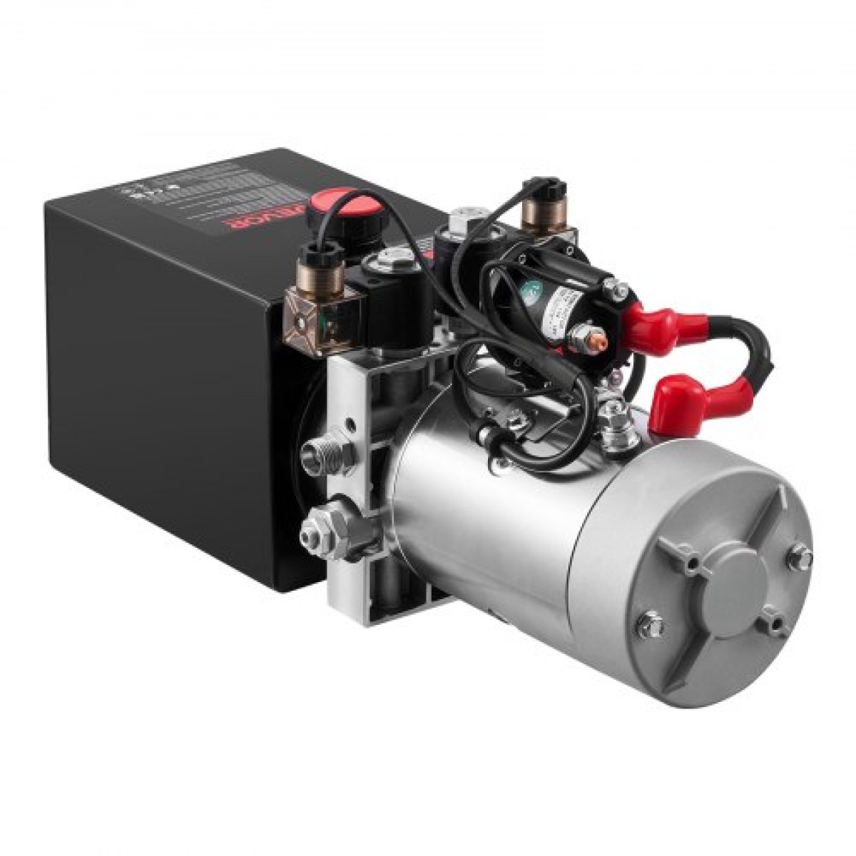 VEVOR 4 L Hydraulic Power Unit, Double Acting Dump Trailer Pump, 22 MPa Max Relief Pressure & 3,4 L/min Rate, DC 12V Hydraulic Pump with Metal Reservoir for Dump Trailer Car Lifting, Μαύρο