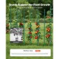 VEVOR Garden Stakes, 50 Pack, 1800 mm, Μεταλλικοί πάσσαλοι ντομάτας με πλαστική επικάλυψη, Garden Sticks για υποστήριξη φυτών, με μυτερό άκρο και αντιολισθητικά εξογκώματα για καλλιέργεια αναρριχώμενων φυτών, λαχανικά εξωτερικού χώρου