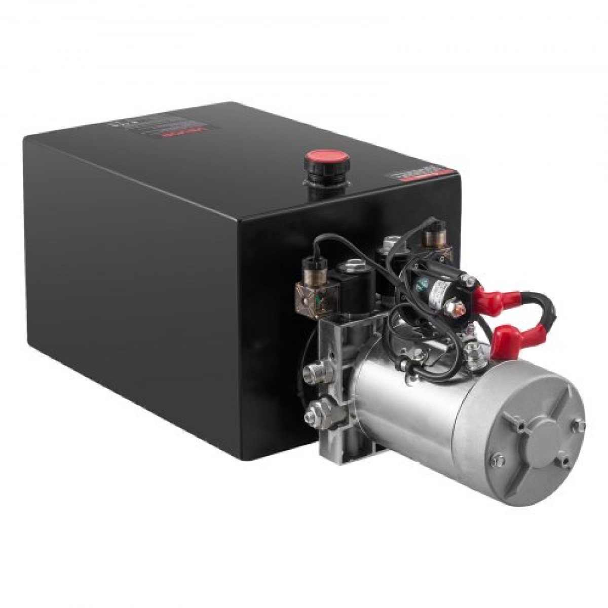 VEVOR 20 L Hydraulic Power Unit, Double Acting Dump Trailer Pump, 22 MPa Max Relief Pressure & 3,4 L/min Rate, DC 12V Hydraulic Pump with Metal Reservoir for Dump Trailer Car Lifting