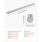 Ράβδος γραμμικής κίνησης VEVOR 2PCS, 25 mm x 1000 mm (0,98 x 39,4 ίντσες), άξονας γραμμικής ράβδου από ανθρακούχο χάλυβα SFC25, Anti Rust and High Precision, Άξονας υψηλής σκληρότητας, για κοπή λείανσης μηχανής διάτρησης