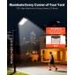 VEVOR 8000W Solar Street Light Outdoor, 450000LM, Επαγγελματικός Χώρος Στάθμευσης Light Dusk to Dawn, LED Flood Security Lamp with Motion Sensor, IP65 Waterproof Outdoor Light, for Driveway Yard, 1 Pack