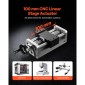 VEVOR Linear Stage Actuator, 100 mm Αποτελεσματική διαδρομή, Βιδωτή ράγα CNC Γραμμική Οδηγός Κίνησης, Διπλός Οπτικός Άξονας, C7 Υψηλής Ακρίβειας, Μπλοκ ρουλεμάν ολίσθησης, Χειροκίνητος τροχός, για δρομολογητή CNC άξονας X Y Z