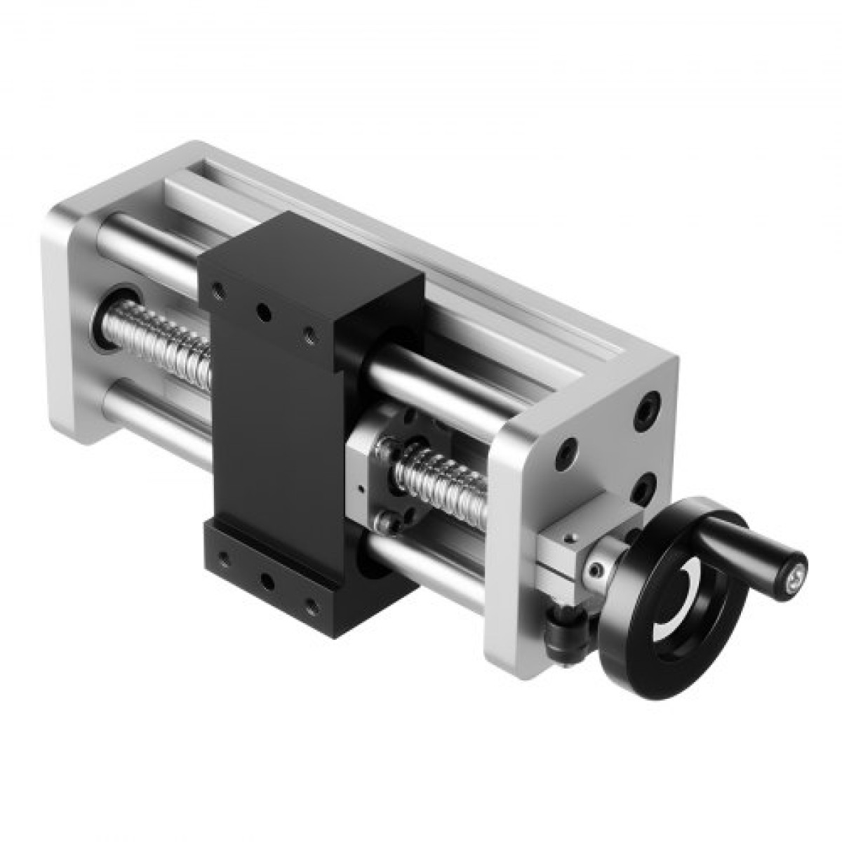 VEVOR Linear Stage Actuator, 100 mm Αποτελεσματική διαδρομή, Βιδωτή ράγα CNC Γραμμική Οδηγός Κίνησης, Διπλός Οπτικός Άξονας, C7 Υψηλής Ακρίβειας, Μπλοκ ρουλεμάν ολίσθησης, Χειροκίνητος τροχός, για δρομολογητή CNC άξονας X Y Z