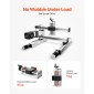VEVOR Linear Stage Actuator, 100 mm Αποτελεσματική διαδρομή, Βιδωτή ράγα CNC Γραμμική Οδηγός Κίνησης, Διπλός Οπτικός Άξονας, C7 Υψηλής Ακρίβειας, Μπλοκ ρουλεμάν ολίσθησης, Χειροκίνητος τροχός, για δρομολογητή CNC άξονας X Y Z