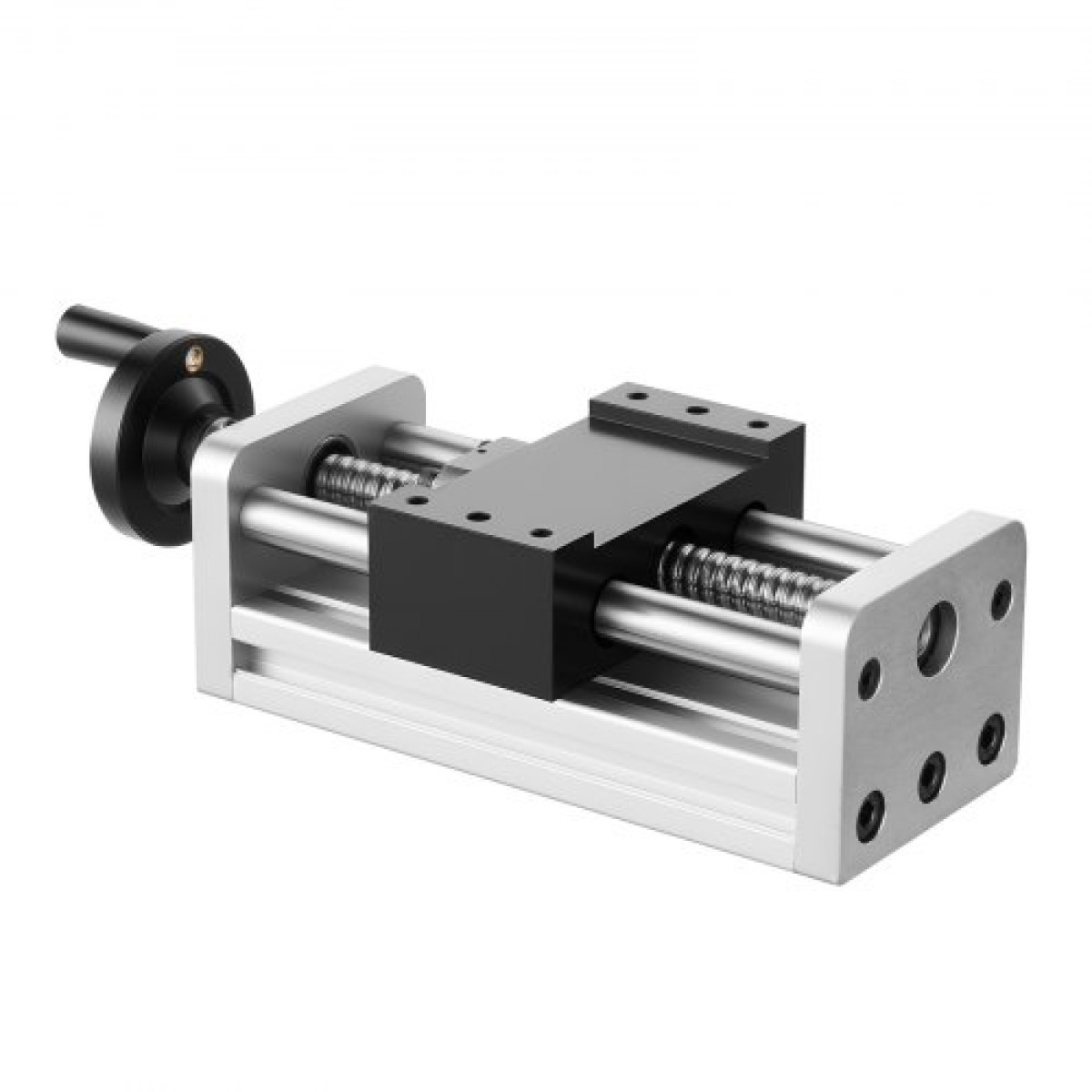 VEVOR Linear Stage Actuator, 100 mm Αποτελεσματική διαδρομή, Βιδωτή ράγα CNC Γραμμική Οδηγός Κίνησης, Διπλός Οπτικός Άξονας, C7 Υψηλής Ακρίβειας, Μπλοκ ρουλεμάν ολίσθησης, Χειροκίνητος τροχός, για δρομολογητή CNC άξονας X Y Z