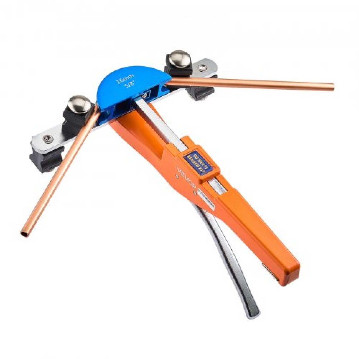 VEVOR Tubing Bender Kit, 6 mm έως 22 mm, Συμπαγής σωλήνας κάμψης με καστάνια, Εργαλείο κάμψης προς τα εμπρός/όπισθεν, με 7 έγχρωμες μήτρες από κράμα αλουμινίου, για επισκευή ψυκτικού κλιματιστικού HVAC χαλκού