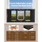 VEVOR Cat Door for Window, Ρυθμιζόμενη ώστε να προσαρμόζεται σε πλάτος παραθύρου 686-813 mm, 4 ασφαλείς λειτουργίες κλειδώματος, πλαίσιο αλουμινίου και γυαλί υψηλής διαφάνειας, μαγνητικό κλείσιμο, πόρτα κατοικίδιων ζώων γρήγορης προσαρμογής για γάτες, μαύ