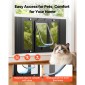 VEVOR Cat Door for Window, Ρυθμιζόμενη ώστε να προσαρμόζεται σε πλάτος παραθύρου 686-813 mm, 4 ασφαλείς λειτουργίες κλειδώματος, πλαίσιο αλουμινίου και γυαλί υψηλής διαφάνειας, μαγνητικό κλείσιμο, πόρτα κατοικίδιων ζώων γρήγορης προσαρμογής για γάτες, μαύ
