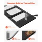 VEVOR Cat Door for Window, Ρυθμιζόμενη ώστε να προσαρμόζεται σε πλάτος παραθύρου 686-813 mm, 4 ασφαλείς λειτουργίες κλειδώματος, πλαίσιο αλουμινίου και γυαλί υψηλής διαφάνειας, μαγνητικό κλείσιμο, πόρτα κατοικίδιων ζώων γρήγορης προσαρμογής για γάτες, μαύ