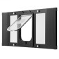 VEVOR Cat Door for Window, Ρυθμιζόμενη ώστε να προσαρμόζεται σε πλάτος παραθύρου 686-813 mm, 4 ασφαλείς λειτουργίες κλειδώματος, πλαίσιο αλουμινίου και γυαλί υψηλής διαφάνειας, μαγνητικό κλείσιμο, πόρτα κατοικίδιων ζώων γρήγορης προσαρμογής για γάτες, μαύ