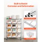 Βάση αποθήκευσης κυλιόμενου κάδου VEVOR 5 επιπέδων, 12 κάδοι οργάνωσης, σύστημα ραφιών από ατσάλινο σύρμα αποθήκευσης με ρόδες, κινητή οργάνωση εργαλείων για γκαράζ, αποθήκη, γραφείο, εστιατόριο, τάξη, κουζίνα