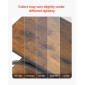 VEVOR End Table, Τραπεζάκι στενό 3 επιπέδων με ανοιχτά ράφια αποθήκευσης, κομοδίνο μοντέρνο κομοδίνο με στρογγυλό μεταλλικό σκελετό, Ξύλινος καναπές Τραπέζι καφέ για σαλόνι, υπνοδωμάτιο, γραφείο, ρουστίκ καφέ