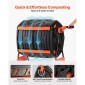 VEVOR Compost Tumbler, 200L Dual Chamber Outdoor Tumbling Composter με 2 συρόμενες πόρτες και σύστημα αερισμού, μεγάλος περιστρεφόμενος γρήγορα περιστρεφόμενος κάδος κομποστοποίησης για απορρίμματα εξωτερικού χώρου, κήπου, κουζίνας και αυλής