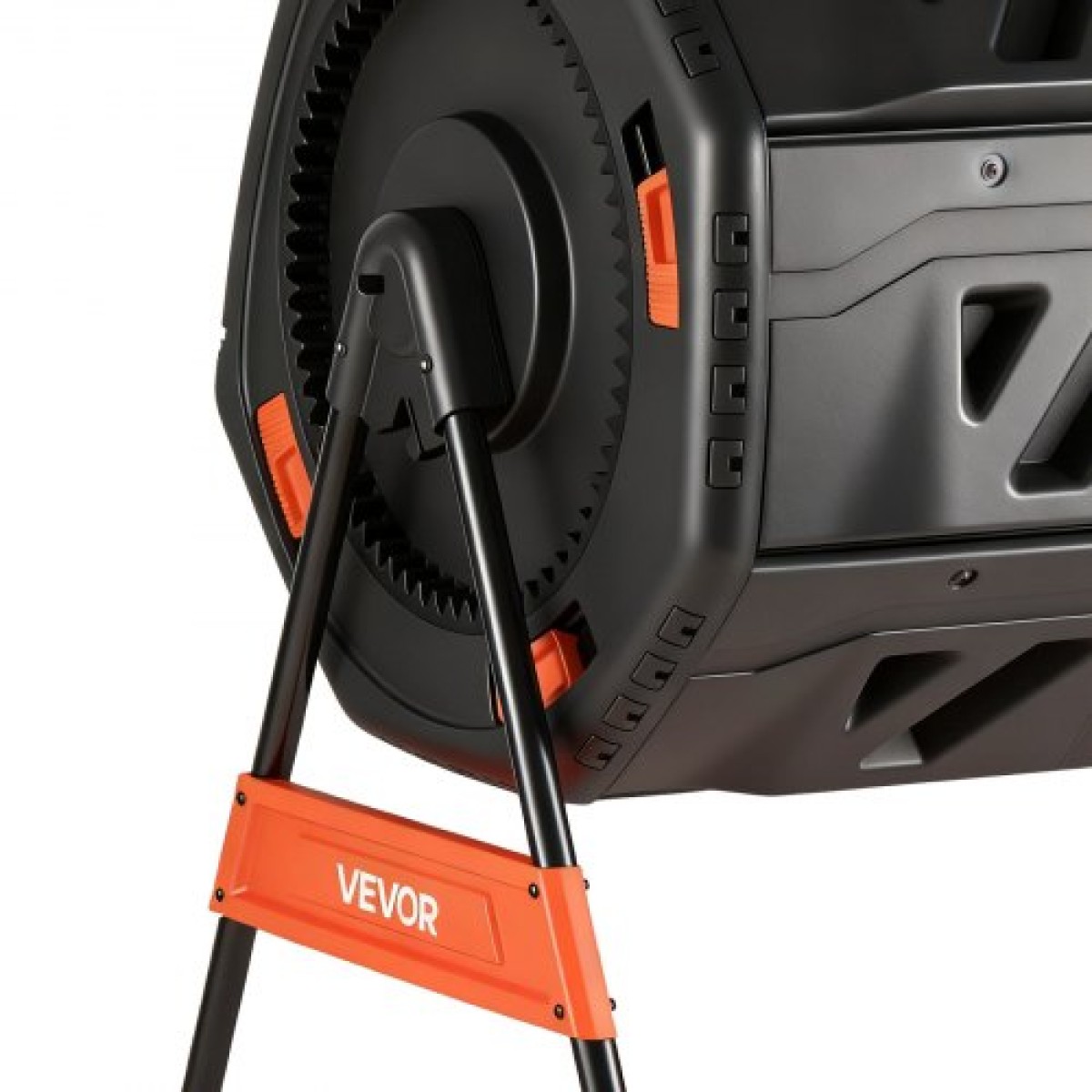 VEVOR Compost Tumbler, 200L Dual Chamber Outdoor Tumbling Composter με 2 συρόμενες πόρτες και σύστημα αερισμού, μεγάλος περιστρεφόμενος γρήγορα περιστρεφόμενος κάδος κομποστοποίησης για απορρίμματα εξωτερικού χώρου, κήπου, κουζίνας και αυλής