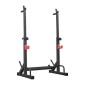 VEVOR Power Cage Squat Rack, Home Gym Power Rack με ρυθμιζόμενο ύψος και πλάτος, εξοπλισμός προπόνησης δύναμης με σχάρες αποθήκευσης Barbell & J-hooks για πρέσα πάγκου, squat, άρση βαρών