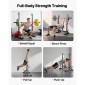 VEVOR Power Cage Squat Rack, Home Gym Power Rack με ρυθμιζόμενο ύψος και πλάτος, εξοπλισμός προπόνησης δύναμης με σχάρες αποθήκευσης Barbell & J-hooks για πρέσα πάγκου, squat, άρση βαρών