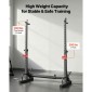 VEVOR Power Cage Squat Rack, Home Gym Power Rack με ρυθμιζόμενο ύψος και πλάτος, εξοπλισμός προπόνησης δύναμης με σχάρες αποθήκευσης Barbell & J-hooks για πρέσα πάγκου, squat, άρση βαρών
