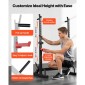 VEVOR Power Cage Squat Rack, Home Gym Power Rack με ρυθμιζόμενο ύψος και πλάτος, εξοπλισμός προπόνησης δύναμης με σχάρες αποθήκευσης Barbell & J-hooks για πρέσα πάγκου, squat, άρση βαρών