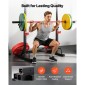 VEVOR Power Cage Squat Rack, Home Gym Power Rack με ρυθμιζόμενο ύψος και πλάτος, εξοπλισμός προπόνησης δύναμης με σχάρες αποθήκευσης Barbell & J-hooks για πρέσα πάγκου, squat, άρση βαρών