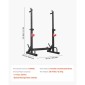 VEVOR Power Cage Squat Rack, Home Gym Power Rack με ρυθμιζόμενο ύψος και πλάτος, εξοπλισμός προπόνησης δύναμης με σχάρες αποθήκευσης Barbell & J-hooks για πρέσα πάγκου, squat, άρση βαρών