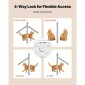 VEVOR Cat Door for Window, Ρυθμιζόμενη ώστε να ταιριάζει πλάτος παραθύρου 787-914 mm, 4 ασφαλείς λειτουργίες κλειδώματος, πλαίσιο αλουμινίου και γυαλί υψηλής διαφάνειας, μαγνητικό κλείσιμο, αδιάβροχη πόρτα κατοικίδιων ζώων για γάτες, λευκό
