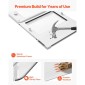 VEVOR Cat Door for Window, Ρυθμιζόμενη ώστε να ταιριάζει πλάτος παραθύρου 787-914 mm, 4 ασφαλείς λειτουργίες κλειδώματος, πλαίσιο αλουμινίου και γυαλί υψηλής διαφάνειας, μαγνητικό κλείσιμο, αδιάβροχη πόρτα κατοικίδιων ζώων για γάτες, λευκό