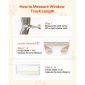 VEVOR Cat Door for Window, Ρυθμιζόμενη ώστε να ταιριάζει πλάτος παραθύρου 787-914 mm, 4 ασφαλείς λειτουργίες κλειδώματος, πλαίσιο αλουμινίου και γυαλί υψηλής διαφάνειας, μαγνητικό κλείσιμο, αδιάβροχη πόρτα κατοικίδιων ζώων για γάτες, λευκό