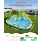 Φουσκωτό σπίτι αναπήδησης VEVOR, 12,5 x 13,1 x 6,5 πόδια φουσκωτό σπίτι αναπήδησης νεροτσουλήθρα, Bouncer Castle με αναπηδήσεις στο κάστρο, στεφάνι μπάσκετ, Splash Pool & Water Ring Toss, για 3 έως 4 παιδιά ηλικίας 3 έως 8 ετών