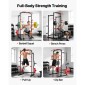 VEVOR Power Cage Power Rack, Πολυλειτουργικό Barbell Squat Rack με ρυθμιζόμενο ύψος, Home Gym Strength Training Training Εξοπλισμός προπόνησης με J-Hoks & περισσότερο εξάρτημα γυμναστικής για πάγκο τύπου Pull-Up Dips