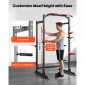 VEVOR Power Cage Power Rack, Πολυλειτουργικό Barbell Squat Rack με ρυθμιζόμενο ύψος, Home Gym Strength Training Training Εξοπλισμός προπόνησης με J-Hoks & περισσότερο εξάρτημα γυμναστικής για πάγκο τύπου Pull-Up Dips