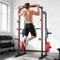 VEVOR Power Cage Power Rack, Πολυλειτουργικό Barbell Squat Rack με ρυθμιζόμενο ύψος, Home Gym Strength Training Training Εξοπλισμός προπόνησης με J-Hoks & περισσότερο εξάρτημα γυμναστικής για πάγκο τύπου Pull-Up Dips