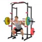 VEVOR Power Cage Power Rack, Πολυλειτουργικό Barbell Squat Rack με ρυθμιζόμενο ύψος, Home Gym Strength Training Training Εξοπλισμός προπόνησης με J-Hoks & περισσότερο εξάρτημα γυμναστικής για πάγκο τύπου Pull-Up Dips