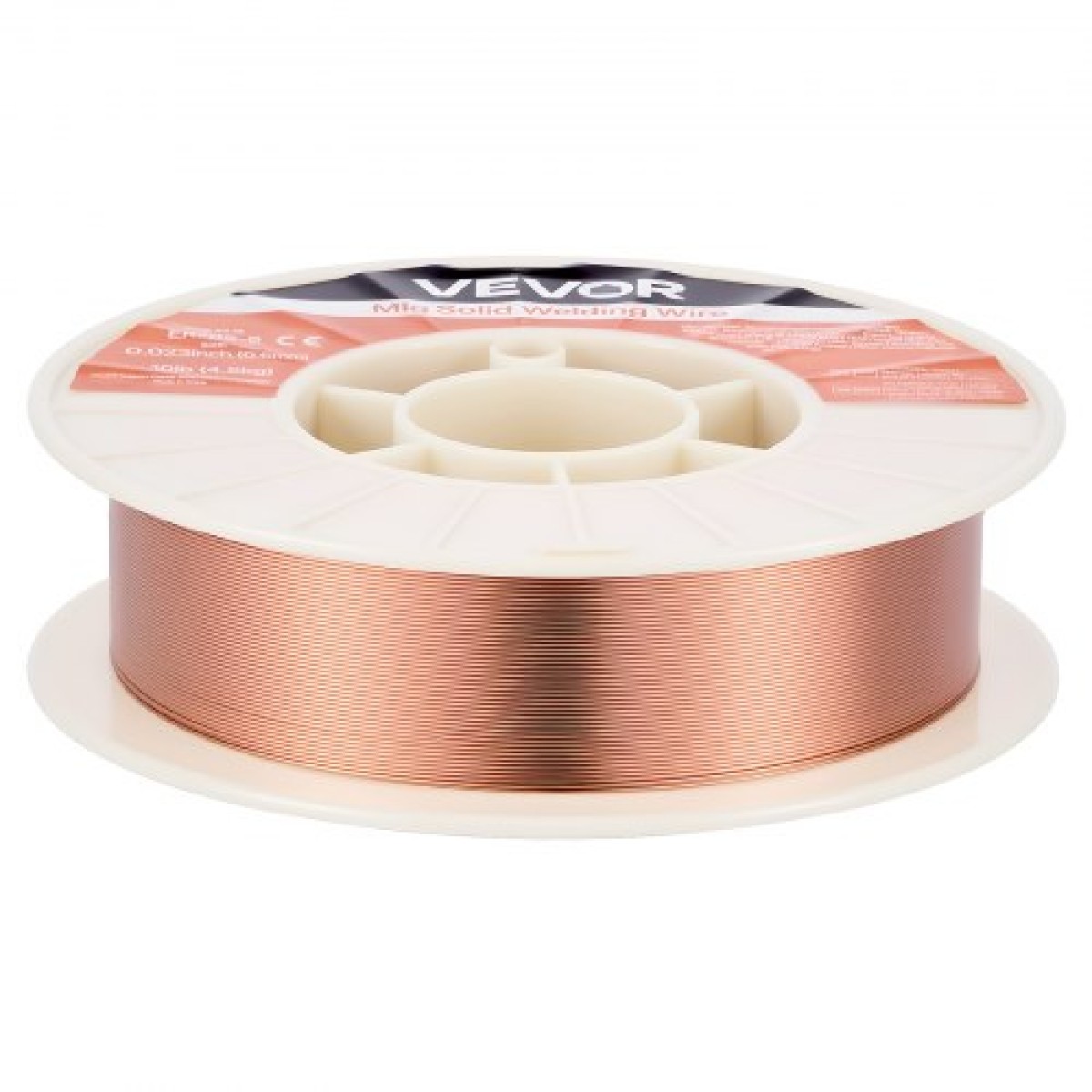 Σύρμα συγκόλλησης VEVOR Solid MIG, ER70S-6 0,6mm 4,5kg, Σύρμα συγκόλλησης από ήπιο χάλυβα χαμηλής πιτσιλίσματος με υψηλούς αποοξειδωτές για συγκόλληση με θωράκιση αερίου σε όλες τις θέσεις