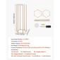 VEVOR Wedding Flower Stand, 10PCS 31,5 ιντσών Stand λουλουδιών, Floral stands with Acrylic Laminate, Hexagonal Cubic Floral Display Rack for Wedding, Party, Birthday, Home, French Gold Stand