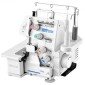 Ραπτομηχανή VEVOR Serger Overlock, 1250 βελονιές ανά λεπτό, ικανότητα 3 και 4 κλωστών, με φως LED και ισχυρά πόδια αναρρόφησης, ραπτομηχανή βαρέως τύπου μεταλλικό σκελετό για διάφορα υφάσματα, λευκό