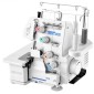 Ραπτομηχανή VEVOR Serger Overlock, 1250 βελονιές ανά λεπτό, ικανότητα 3 και 4 κλωστών, με φως LED και ισχυρά πόδια αναρρόφησης, ραπτομηχανή βαρέως τύπου μεταλλικό σκελετό για διάφορα υφάσματα, λευκό