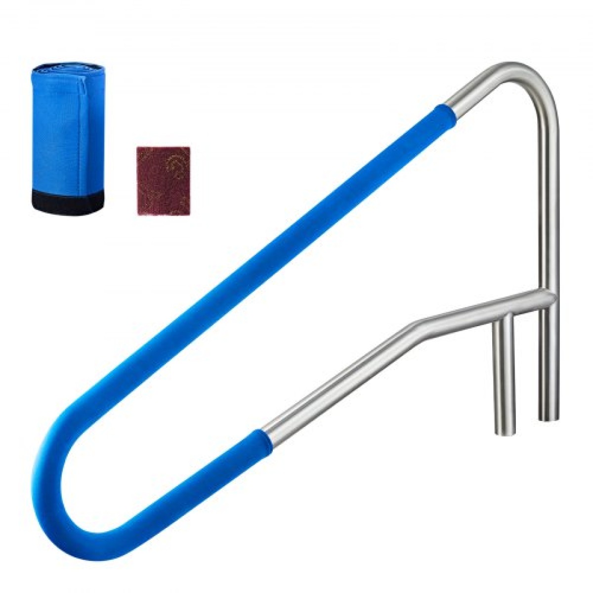 Κουπαστή πισίνας VEVOR, 137,1 x 81,3 cm Κουπαστή πισίνας, 100kg Χωρητικότητα φορτίου Heavy Duty 304 από ανοξείδωτο ατσάλι, αποσπώμενο αντιολισθητικό μανίκι, εσοχή ή βάση στήριξης, για δίπλα στην πισίνα, θαλάσσια πάρκα
