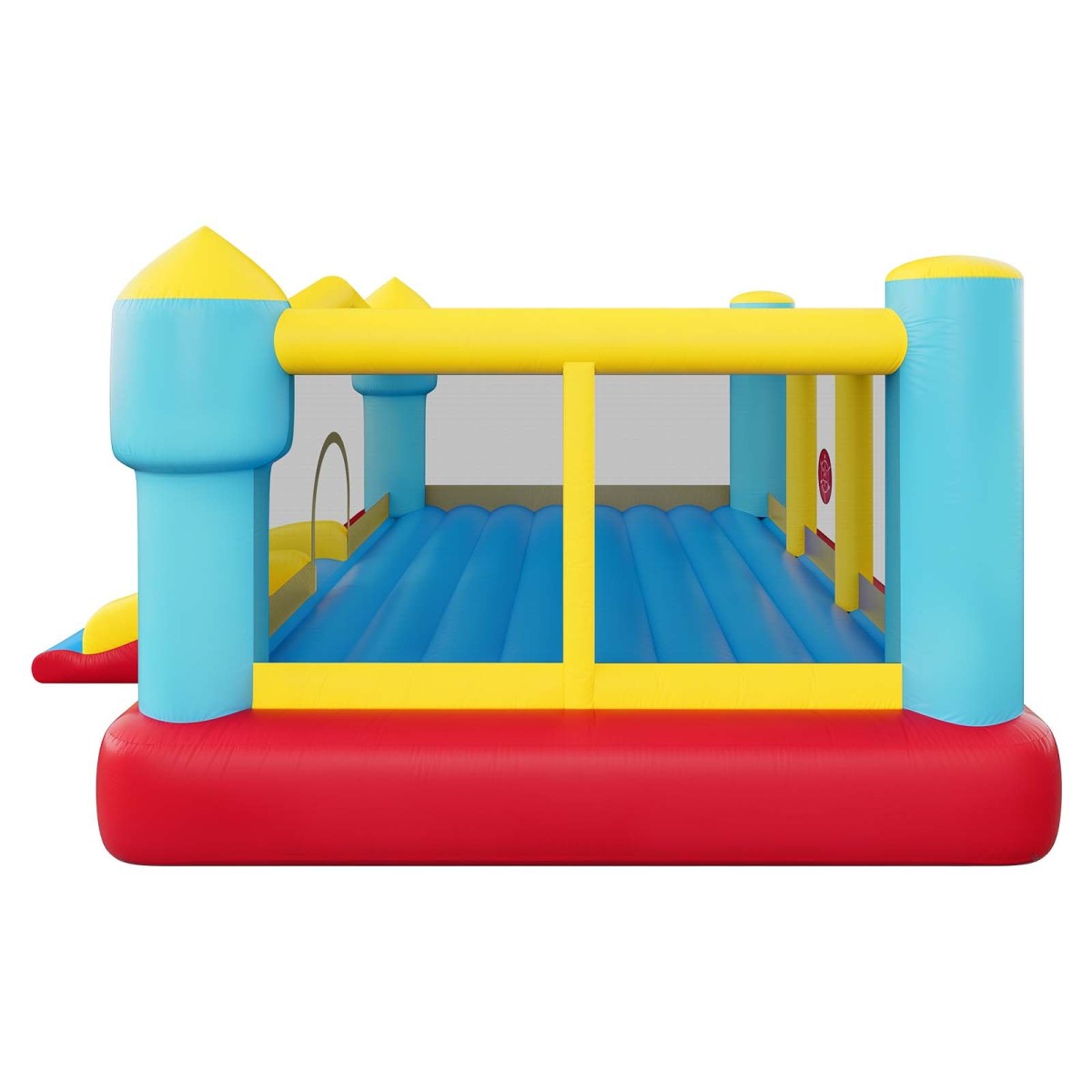 Φουσκωτό σπίτι αναπήδησης VEVOR, 14,7 x 13,8 x 6,8 πόδια Jumping Bouncy Castle, Φουσκωτό άλτης για παιδιά με τσουλήθρα, στεφάνι μπάσκετ, στόχος παιχνιδιού & περιοχή άλματος, Jumpings House 3-4 παιδιά (ηλικίες 3-8 ετών)