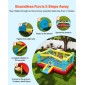 Φουσκωτό σπίτι αναπήδησης VEVOR, 14,7 x 13,8 x 6,8 πόδια Jumping Bouncy Castle, Φουσκωτό άλτης για παιδιά με τσουλήθρα, στεφάνι μπάσκετ, στόχος παιχνιδιού & περιοχή άλματος, Jumpings House 3-4 παιδιά (ηλικίες 3-8 ετών)