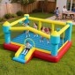 Φουσκωτό σπίτι αναπήδησης VEVOR, 14,7 x 13,8 x 6,8 πόδια Jumping Bouncy Castle, Φουσκωτό άλτης για παιδιά με τσουλήθρα, στεφάνι μπάσκετ, στόχος παιχνιδιού & περιοχή άλματος, Jumpings House 3-4 παιδιά (ηλικίες 3-8 ετών)