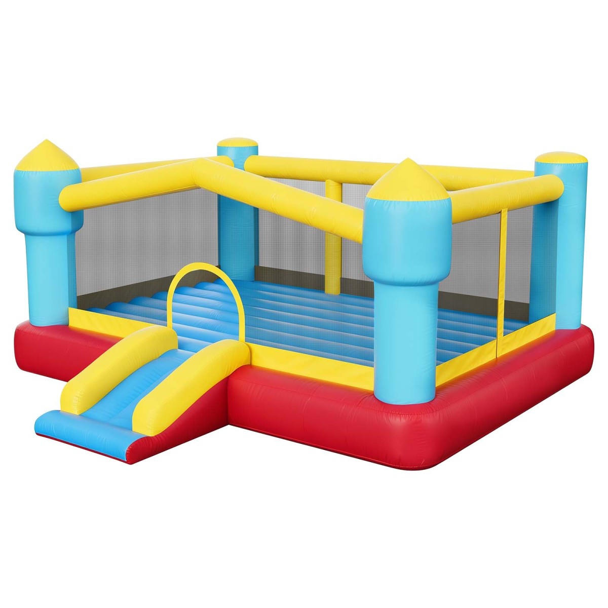 Φουσκωτό σπίτι αναπήδησης VEVOR, 14,7 x 13,8 x 6,8 πόδια Jumping Bouncy Castle, Φουσκωτό άλτης για παιδιά με τσουλήθρα, στεφάνι μπάσκετ, στόχος παιχνιδιού & περιοχή άλματος, Jumpings House 3-4 παιδιά (ηλικίες 3-8 ετών)